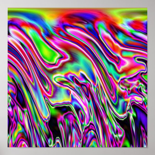 Póster Neon Swirls (Frente)