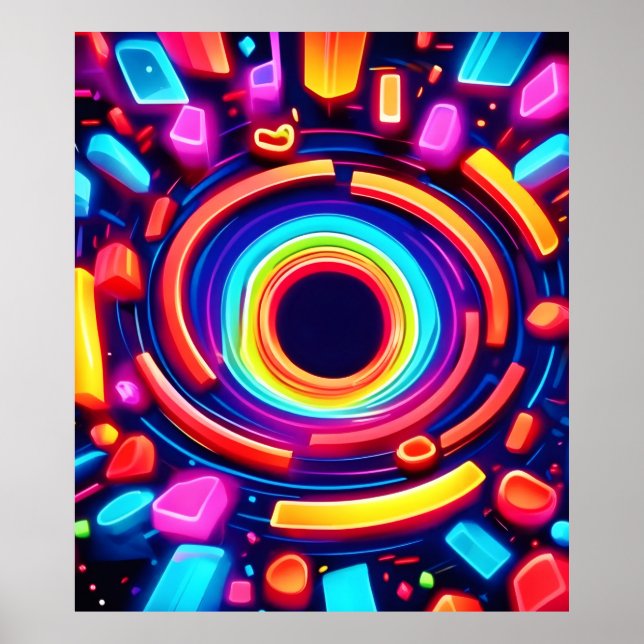 Póster Neon Vortex Odyssey (Frente)