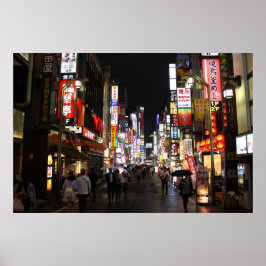 Póster Neones de Tokio por noche