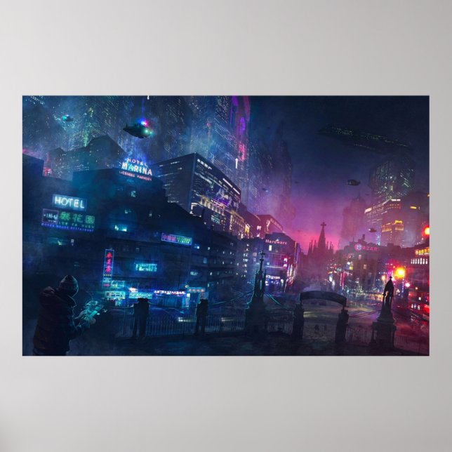 Póster Neons Sant Pau i La Sagrada Familia (Frente)