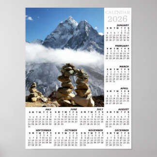 Póster Nepal Calendar 2026, Ama Dablan, Sagarmatha