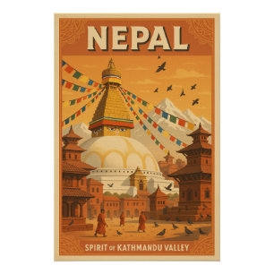 Póster Nepal - Espíritu del valle de Katmandú