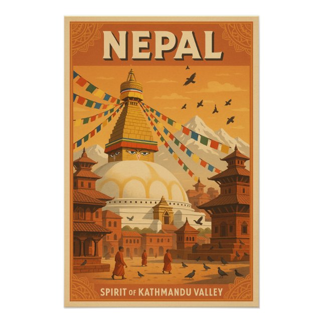 Póster Nepal - Espíritu del valle de Katmandú (Anverso)
