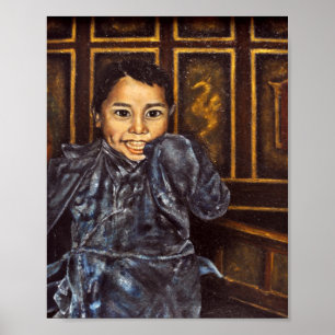 Póster Nepal Orphan in Monastery Print