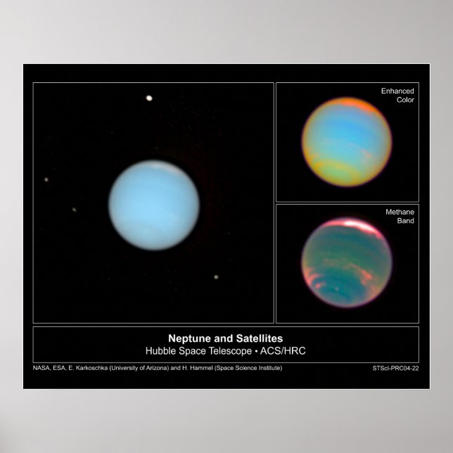 Póster Neptune&amp;Satélites-2004-22a (Frente)