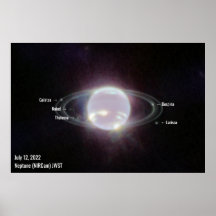 Neptune James Webb Foto NIRCam Imagen Texto blanco