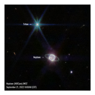 Póster Neptune NIRCam James Webb Space Telescope Foto