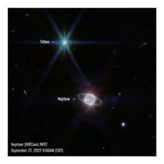 Póster Neptune NIRCam James Webb Space Telescope Foto