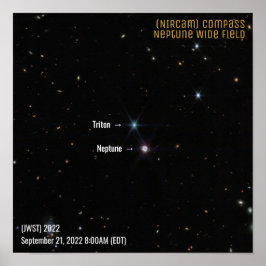 Póster Neptune NIRCam Wide James Webb Telescope JWST