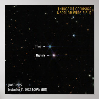 Póster Neptune NIRCam Wide James Webb Telescope JWST