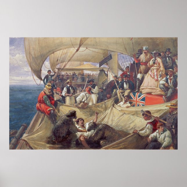 Póster Neptune on Board the 'Newcastle' Crossing the (Frente)