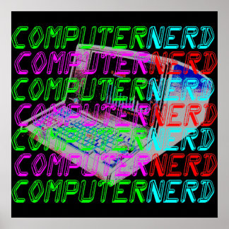 Póster Nerd computacional estilo vintage de Corey Tiger 8