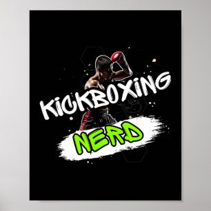 Póster Nerd de kickboxing 