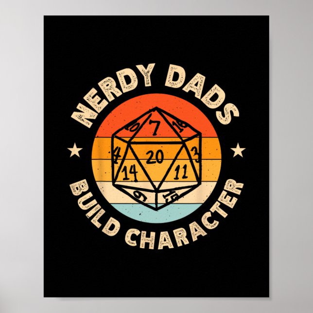 Póster Nerdy Dads Build Character  (Frente)