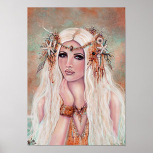 Póster Nereides nymph mermaid art de Renee Lavoie