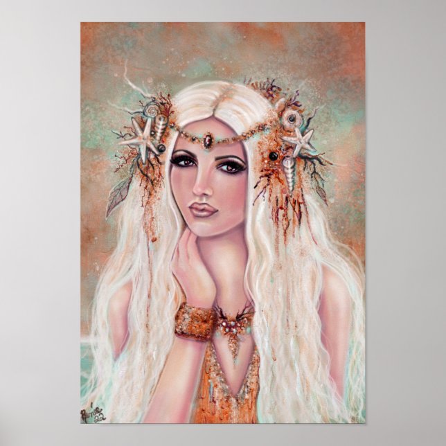 Póster Nereides nymph mermaid art de Renee Lavoie (Frente)