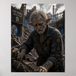 Póster Nerviosismo / Trabajador de aserradero / Fábrica d