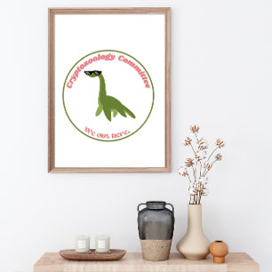 Póster Nessie Cryptid Club, Green & Pink Retro