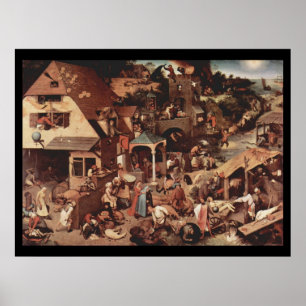 Póster Netherland Proverbs - 1559