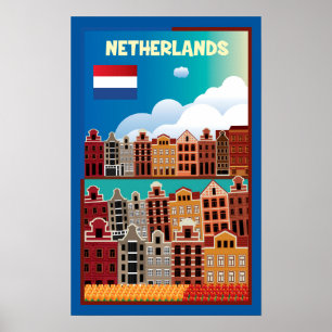 Póster Netherlands Travel Poster