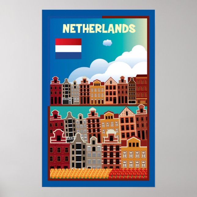 Póster Netherlands Travel Poster (Frente)