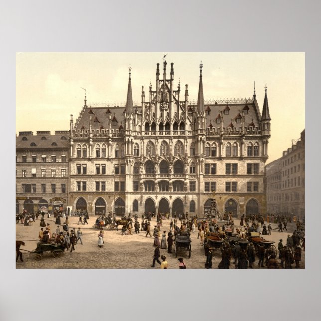 Póster Neues Rathaus en Munich (Frente)