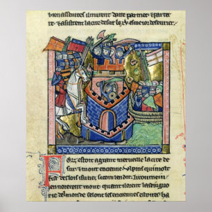 Póster Neumático que es bloqueado por la flota veneciana