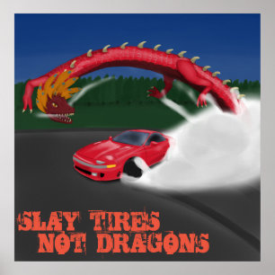 PÓSTER NEUMÁTICOS DE RECLAMO NO DRAGONES