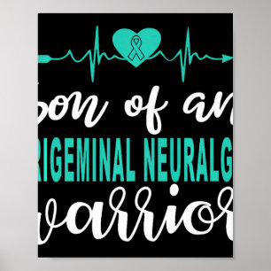 Póster Neuralgia trigeminal Conciencia Ropa Verde azulada