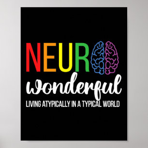 Póster Neuro Maravilloso Neurodiversidad Autismo Neurodiv