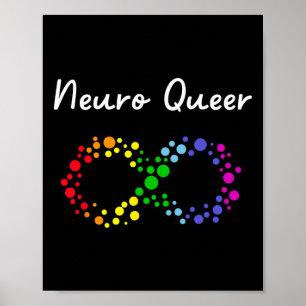 Póster ¡Neuro Queer! ¡Orgullo Gay Lgbtq! Neurodiverso Aut