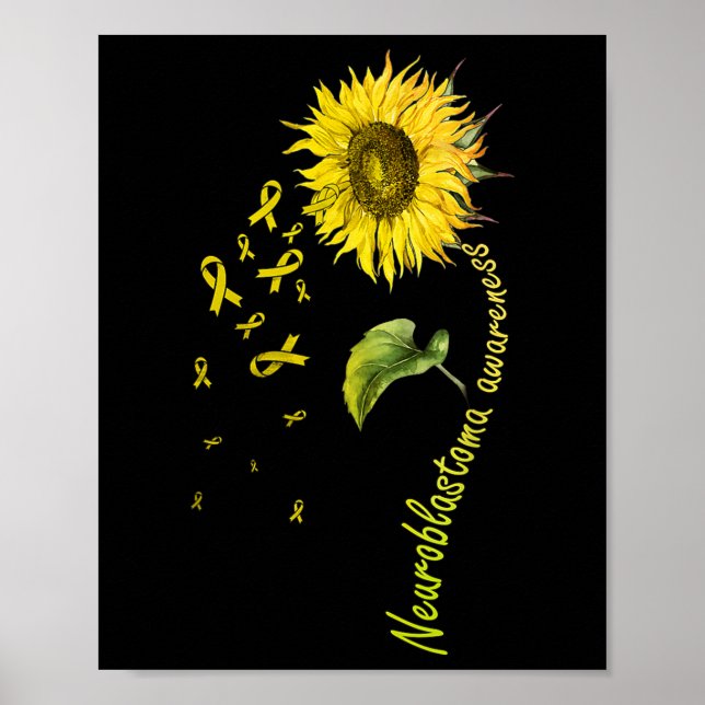 Póster Neuroblastoma Conciencia Girasol (Frente)