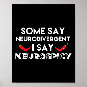 Póster Neurodivergente Neurospicy Adhd Diversión Neurodiv
