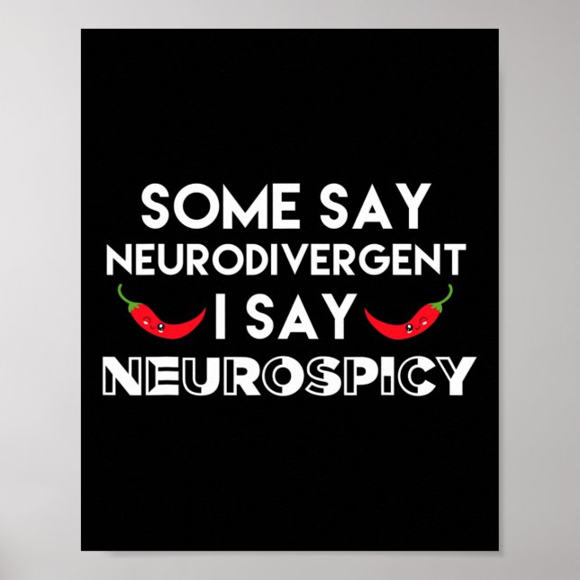Póster Neurodivergente Neurospicy Adhd Diversión Neurodiv (Frente)