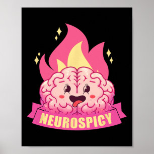 Póster Neurodiversidad Adhd Asd Autism Kawaii B