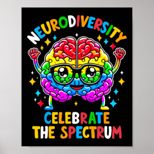 Póster Neurodiversidad Autismo cerebral Conciencia