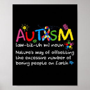 Póster Neurodiversidad Autismo Conciencia Noun Definition