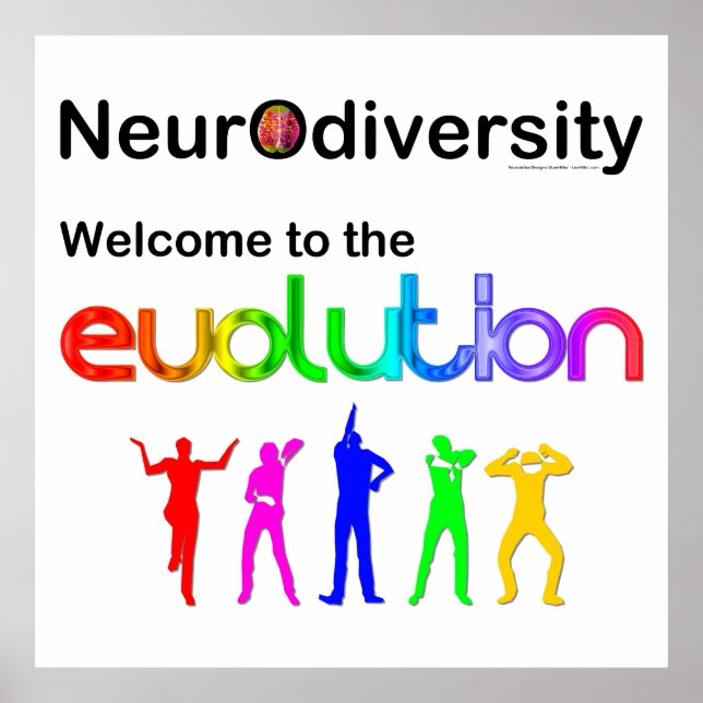 Póster Neurodiversidad Bienvenidos a la evolución (Frente)