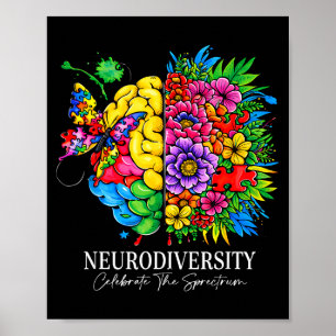 Póster Neurodiversidad celebra el espectro 