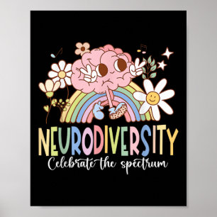 Póster Neurodiversidad Celebra El Espectro Cerebral Autis