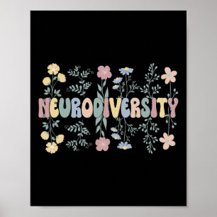 Póster Neurodiversidad Flores Autismo Neurodivergente 1