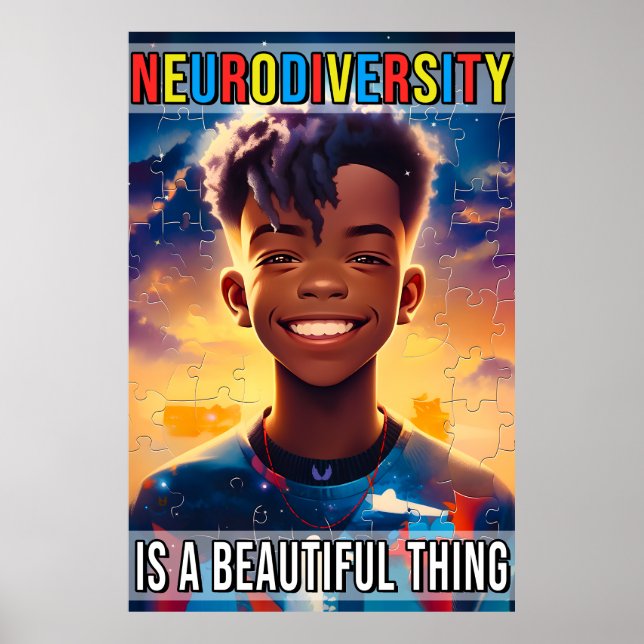 Póster Neurodiversidad: Poster de conciencia sobre el aut (Frente)