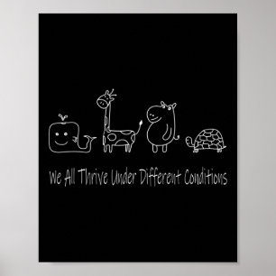 Póster Neurodiversidad Que Todos Prosperamos Bajo Diferen