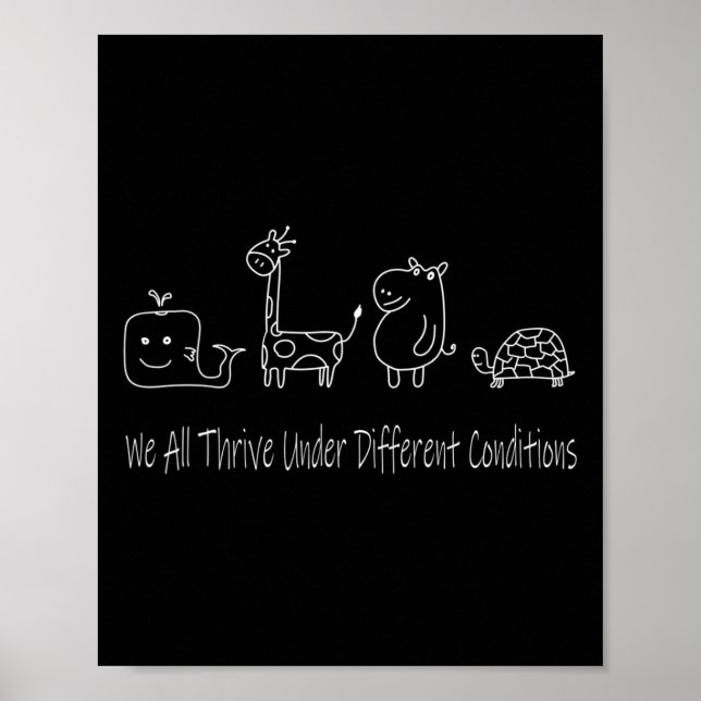 Póster Neurodiversidad Que Todos Prosperamos Bajo Diferen (Frente)