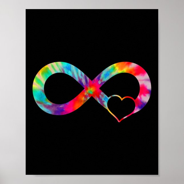 Póster Neurodiversidad Rótulo Infinito del Corazón Autism (Frente)