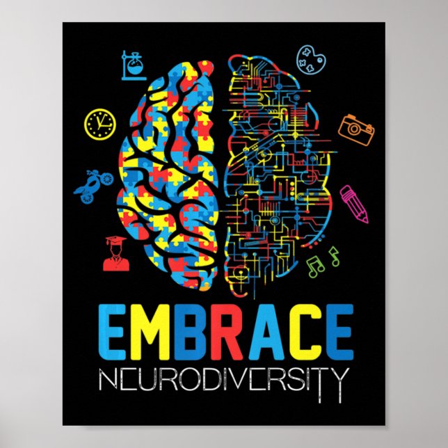 Póster Neurodiversidad: toma de conciencia sobre el autis (Frente)