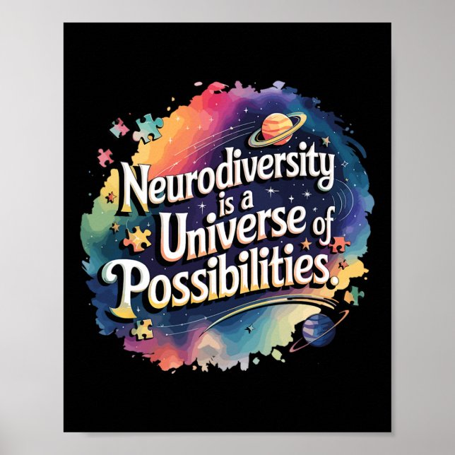 Póster Neurodiversidad Universo De Posibilidades De Auton (Frente)