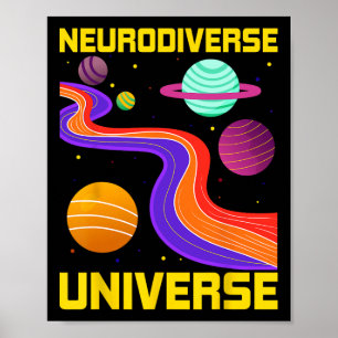 Póster Neurodiversidad Universo Neurodiversidad Autismo A
