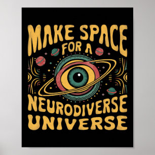 Póster Neurodiversidad Universo Neurodiversidad Autismo A