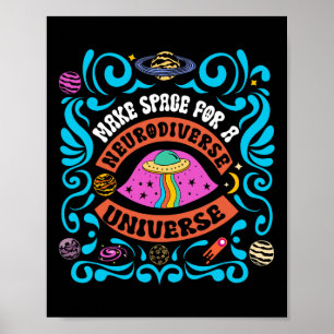 Póster Neurodiversidad Universo Neurodiversidad Autismo A